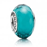 Pandora Beads-Dazzling Murano Glass Teal Faceted-Charm Outlet Pandora Beads-Dazzling Murano Glass Teal Faceted-Charm Outlet
