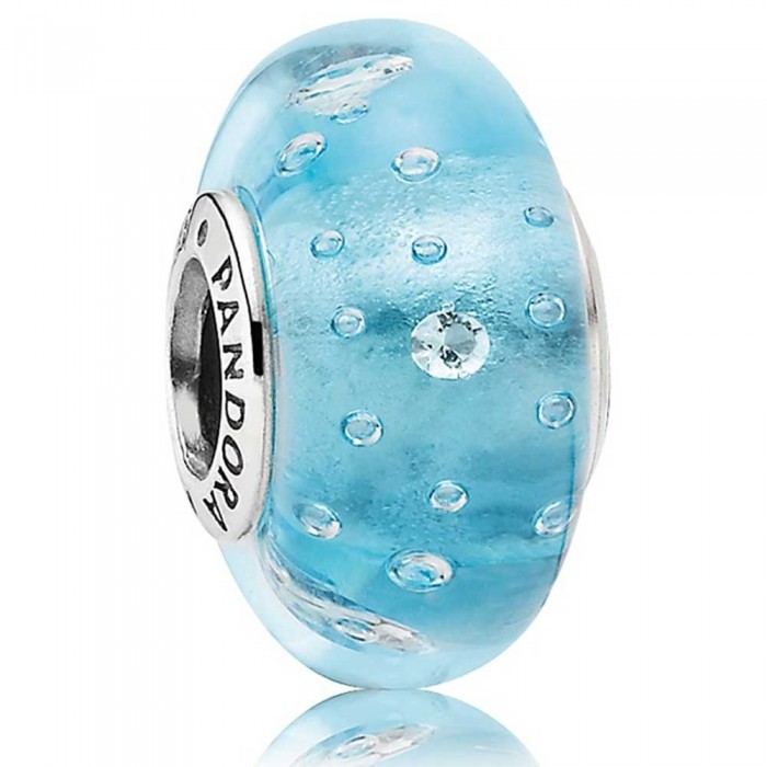 Pandora Beads-Murano Glass And Blue Fizzle-Charm Outlet
