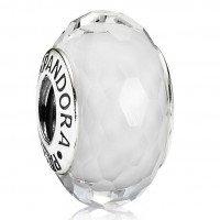 Pandora Beads-Murano Glass White Facted-Charm Outlet Pandora Beads-Murano Glass White Facted-Charm Outlet