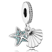Pandora Charm-Tropical Starfish And Seashell Dropper Summer Outlet Pandora Charm-Tropical Starfish And Seashell Dropper Summer Outlet