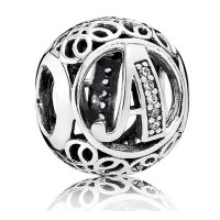 Pandora Charm-Vintage A Swirl Alphabet-CZ Outlet Pandora Charm-Vintage A Swirl Alphabet-CZ Outlet
