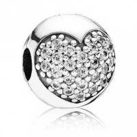 Pandora Clips-Heart Love-Silver Outlet Pandora Clips-Heart Love-Silver Outlet