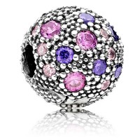 Pandora Clips-Silver Fancy Purple Cosmic Stars Outlet Pandora Clips-Silver Fancy Purple Cosmic Stars Outlet