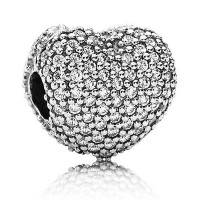 Pandora Clips-Silver Heart Love Outlet Pandora Clips-Silver Heart Love Outlet