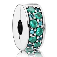 Pandora Clips-Teal Mosaic Shining Elegance-Cubic Zirconia Outlet Pandora Clips-Teal Mosaic Shining Elegance-Cubic Zirconia Outlet