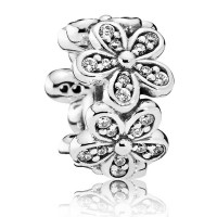Pandora Spacers-Dazzling Daisies Floral-CZ-Sterling Silver Outlet Pandora Spacers-Dazzling Daisies Floral-CZ-Sterling Silver Outlet