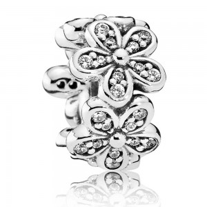 Pandora Spacers-Dazzling Daisies Floral-CZ-Sterling Silver Outlet