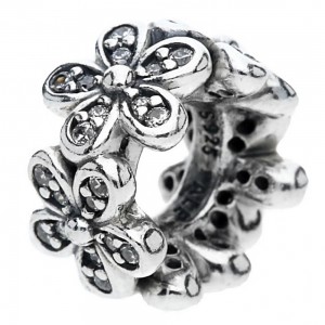 Pandora Spacers-Dazzling Daisies Floral-CZ-Sterling Silver Outlet