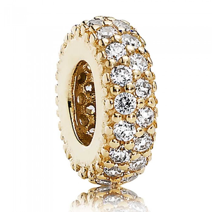 Pandora Spacers-Fancy-Cubic Zirconia-Gold Outlet
