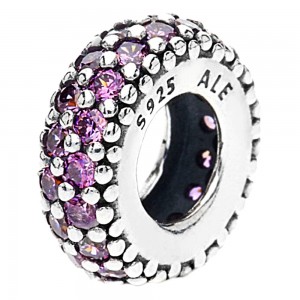 Pandora Spacers-Fancy Purple-Silver Outlet