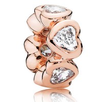 Pandora Spacers-Hearts Love-Rose Gold Outlet Pandora Spacers-Hearts Love-Rose Gold Outlet