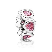 Pandora Spacers-Pink Heart Love Outlet Pandora Spacers-Pink Heart Love Outlet