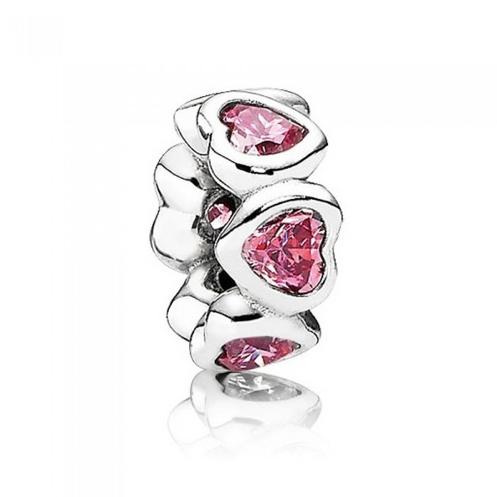 Pandora Spacers-Pink Heart Love Outlet