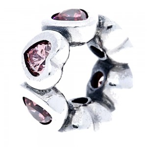 Pandora Spacers-Pink Heart Love Outlet