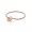 Pandora Bracelet-Smooth Rose-Signature Padlock-Clear CZ Outlet