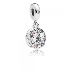Pandora Charm-Always By Your Side Dangle-Colored CZ-Purple Enamel Outlet