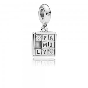 Pandora Charm-Family Game Night Dangle-Clear CZ Outlet