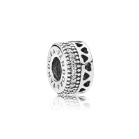 Pandora Charm-Hearts of-Clear CZ Outlet