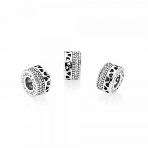 Pandora Charm-Hearts of-Clear CZ Outlet