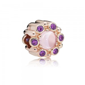 Pandora Charm-Heraldic Radiance-Rose-Pink-Purple Crystals Outlet