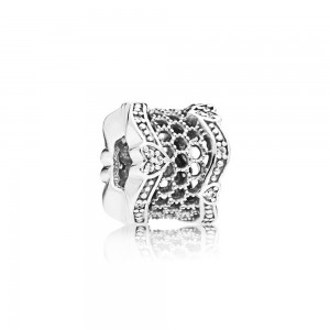 Pandora Charm-Lace of Love Spacer-Clear CZ Outlet