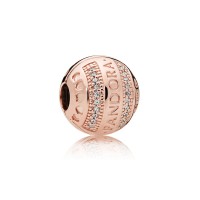 Pandora Charm-Logo Hearts Clip-Rose-Clear CZ Outlet Pandora Charm-Logo Hearts Clip-Rose-Clear CZ Outlet