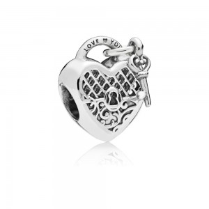 Pandora Charm-Love You Lock Outlet