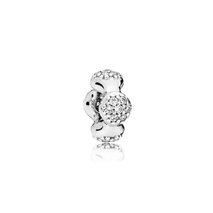 Pandora Charm-Modern LovePods Spacer-Clear CZ Outlet