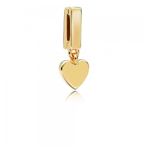 Pandora Charm-Reflexions Floating Heart Clip-Shine Outlet