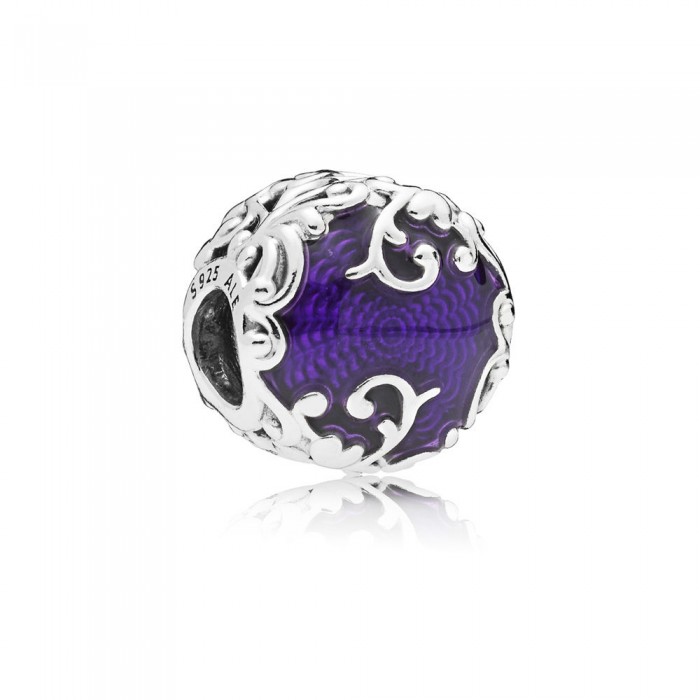Pandora Charm-Regal Beauty-Purple Enamel Outlet