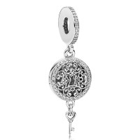 Pandora Charm-Regal Love Key Dangle-Clear CZ Outlet Pandora Charm-Regal Love Key Dangle-Clear CZ Outlet