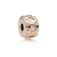 Pandora Charm-Row of Hearts Clip-Rose Outlet Pandora Charm-Row of Hearts Clip-Rose Outlet