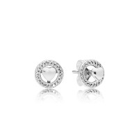 Pandora Earring-Forever Hearts-Clear CZ Outlet Pandora Earring-Forever Hearts-Clear CZ Outlet