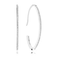 Pandora Earring-Oval Sparkle Hoop-Clear CZ Outlet Pandora Earring-Oval Sparkle Hoop-Clear CZ Outlet