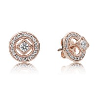 Pandora Earring-Vintage Allure-Rose-Clear CZ Outlet Pandora Earring-Vintage Allure-Rose-Clear CZ Outlet