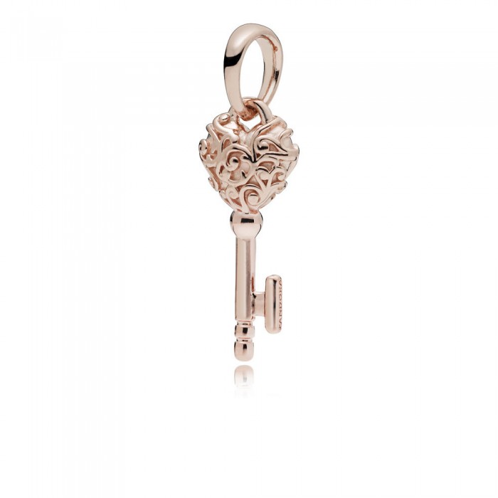 Pandora Necklace-Regal Key Pendant-Rose Outlet