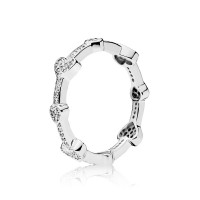 Pandora Ring-Allu Hearts-Clear CZ Outlet Pandora Ring-Allu Hearts-Clear CZ Outlet