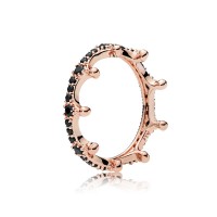 Pandora Ring-Enchanted Crown-Rose-Black Crystal Outlet Pandora Ring-Enchanted Crown-Rose-Black Crystal Outlet