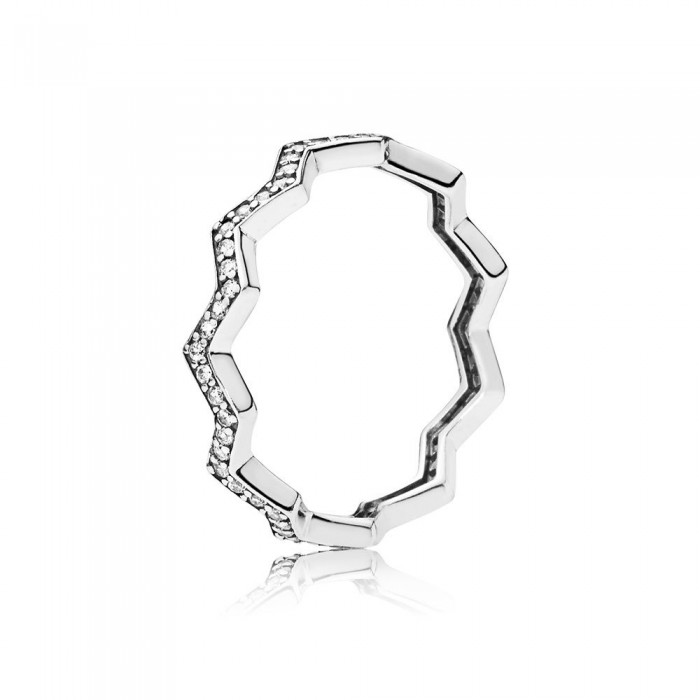 Pandora Ring-Shimme Zigzag-Clear CZ Outlet