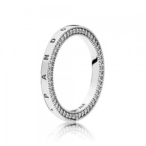 Pandora Ring-Signature Hearts of-Clear CZ Outlet