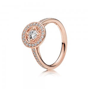 Pandora Ring-Vintage Allure-Rose-Clear CZ Outlet