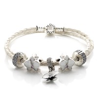 Pandora Bracelet-Elegant Orchid Floral Complete-Leather Outlet Pandora Bracelet-Elegant Orchid Floral Complete-Leather Outlet