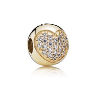 Pandora Charm-Love My Life Clip-Clear CZ-14K Gold Outlet Pandora Charm-Love My Life Clip-Clear CZ-14K Gold Outlet