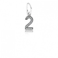 Pandora Charm-Number 2 Dangle-Clear CZ Outlet Pandora Charm-Number 2 Dangle-Clear CZ Outlet