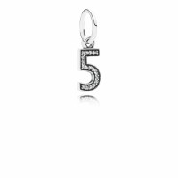 Pandora Charm-Number 5 Dangle-Clear CZ Outlet Pandora Charm-Number 5 Dangle-Clear CZ Outlet