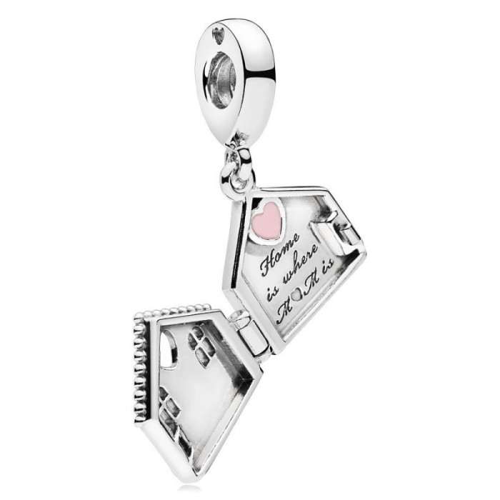 Pandora Charm-Perfect Home Dangle-Pale Pink Enamel Outlet