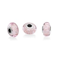 Pandora Charm-Pink Glitter-Murano Glass Outlet Pandora Charm-Pink Glitter-Murano Glass Outlet