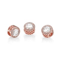 Pandora Charm-Radiant Hearts-Rose Clear CZ Outlet Pandora Charm-Radiant Hearts-Rose Clear CZ Outlet