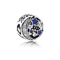 Pandora Charm-Vintage Night Sky-Shimmering Midnight Blue Enamel Outlet