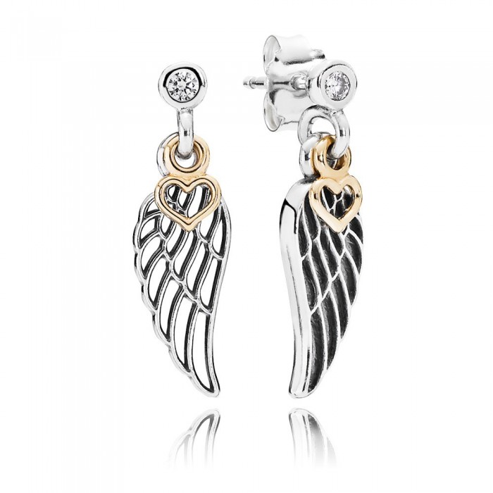 Pandora Earring-Love And Guidances Angels Stud-Cubic Zirconia Outlet